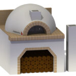 Cuptor cu postament si paravan, 100 cm diametru interior