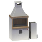 Gratar de gradina cu afumătoare – 105 cm