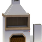 Gratar de gradina, placat cu samota, 127 cm latime