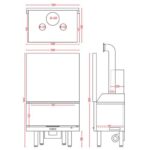 Focar Semineu Misailidi  - T-90 ENERGIE PANORAMICĂ 45-90 BG (A90PABG) - imagine 2