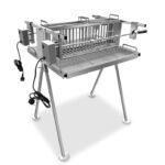 Grătar inox cu rotisor 77x60