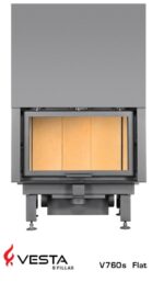 Focar șemineu din oțel Energy V760 Flat VESTA FILLAS