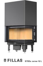 Focar șemineu din oțel S700s Corner R/L VESTA FILLAS