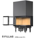 Focar șemineu din oțel S700s Corner R/L VESTA FILLAS - imagine 3