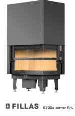 Focar șemineu din oțel S800s Corner R/L VESTA FILLAS - imagine 2