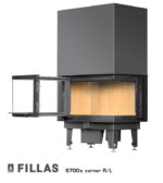 Focar șemineu din oțel S800s Corner R/L VESTA FILLAS - imagine 3