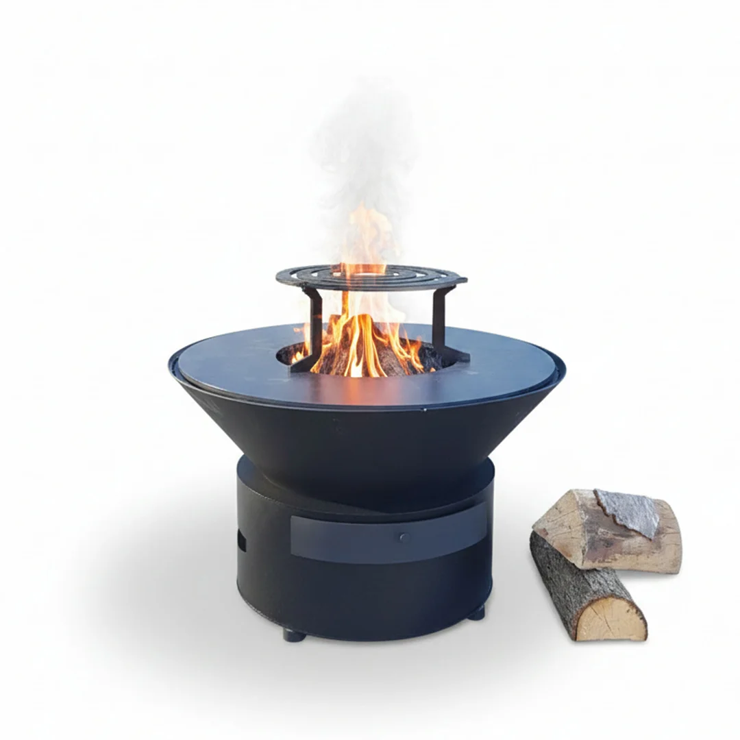 Τζάκι-Μπάρμπεκιου-Lounge-Transformer-Round-75-131-11 Grătar rotund cu plită N1 - imagine 1